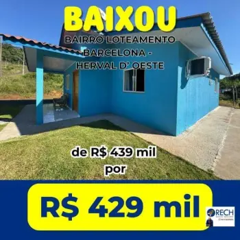 Imagem do anúnio: Vendo casa em Herval D'Oeste , Santa Catarina no bairro Loteamento Barcelona