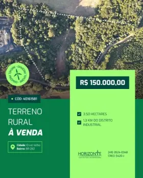 Imagem do anúncio: Vendo fazenda / sítio / chácara em Erval Velho , Santa Catarina no bairro Interior