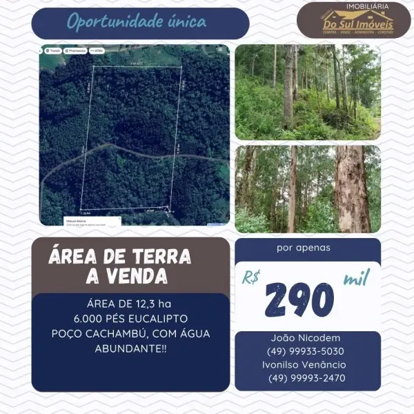 Imagem do anúnio: Vendo terreno / lote / condomínio em Lindoia do Sul , Santa Catarina no bairro Interior