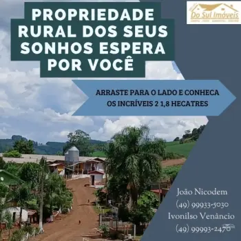 Imagem do anúnio: Vendo fazenda / sítio / chácara em Ipumirim , Santa Catarina no bairro Interior